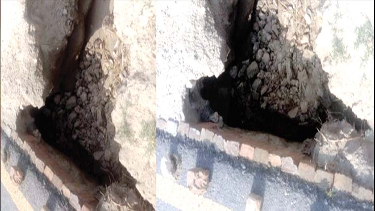  نورشاہ تا پیر جگی روڈ بارش میں بیٹھ گئی، عوام پریشان