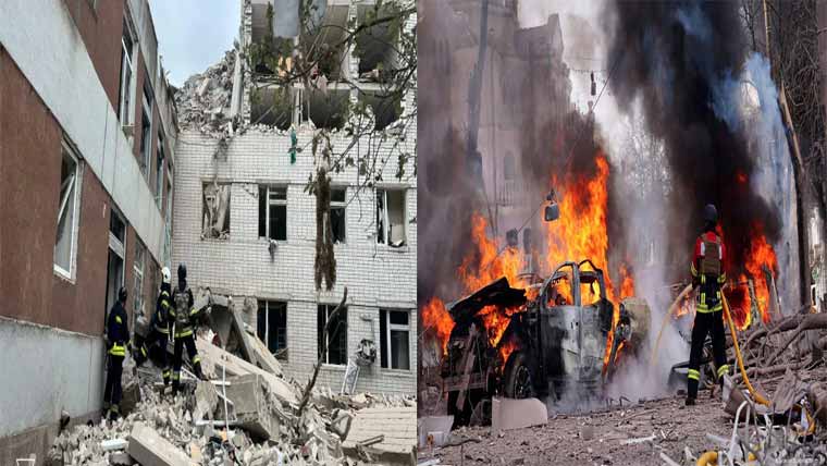 یوکرین پر روسی حملے ، 4افراد ہلاک