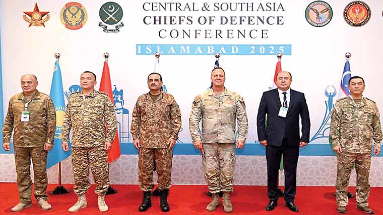 اسلام آباد میں علاقائی چیفس آف ڈیفنس سٹاف کا نفرنس،امریکہ قازقستان،کرغزستان تاجکستان اور ازبکستان کی سینئر فوجی قیادت شریک:سرحدوں پر خطرات،باہمی فوجی تعاون ضروری :فیلڈ مارشل