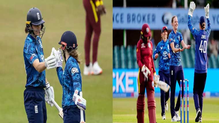 انگلینڈ ویمنز نے ویسٹ انڈیز کو 143 رنز سے ہرا دیا