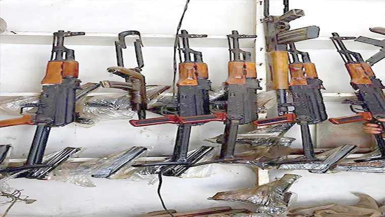  ملزم کی نشاندہی پر اسلحہ برآمد