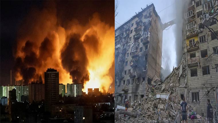 یوکرین پر روسی حملے ، 15 افراد ہلاک، 136 زخمی