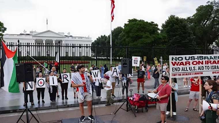 ایران پر اسرائیلی حملوں کیخلاف امریکا میں احتجاجی مظاہرے