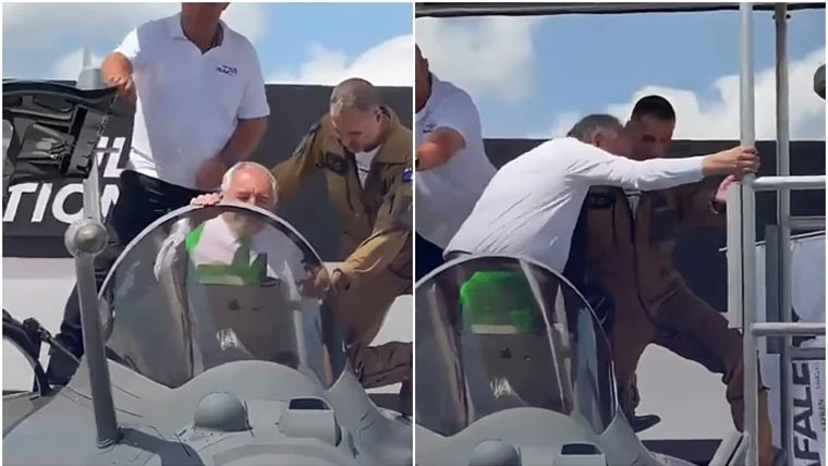 فرانسیسی وزیر اعظم ایئر شو کے دورے پر رافیل طیارے میں پھنس گئے