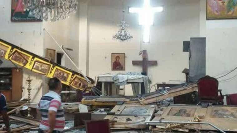 شام:دمشق کے چرچ میں خود کش دھماکا، 20ہلاک