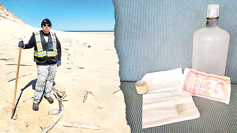 4 دہائیوں سے بوتل میں بند خط ایک جزیرے میں دریافت