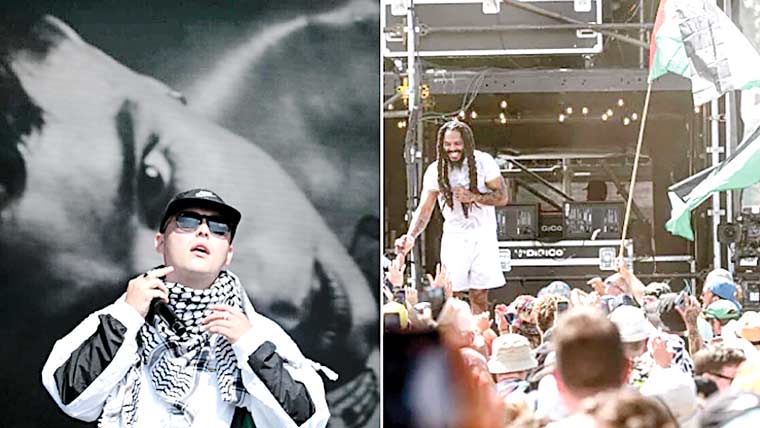 برطانیہ،گلوکاروں کے فلسطین کی حمایت،اسرائیل مخالف نعرے 