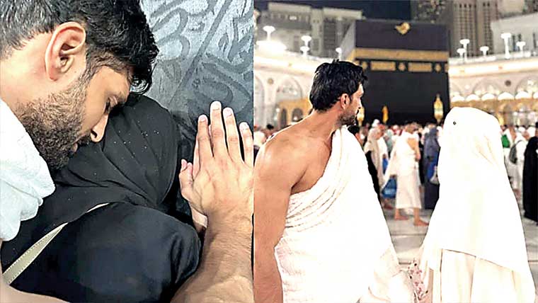 شانزے لودھی نے خانہ کعبہ کو ہاتھ لگاتے تصویر شیئر کردی