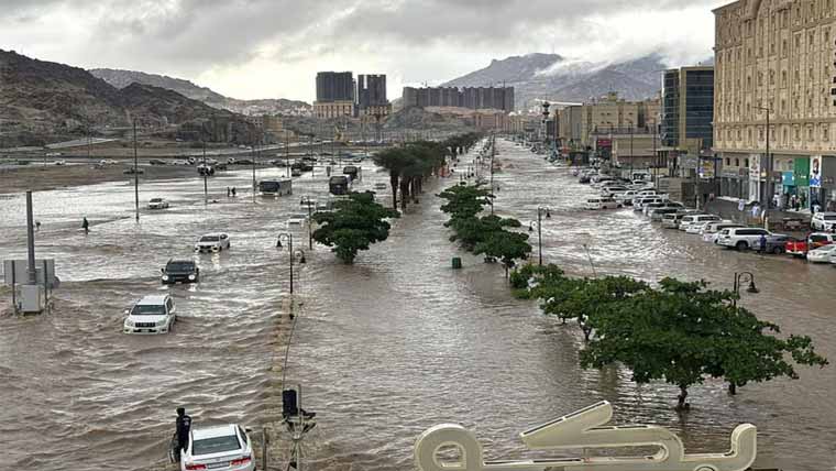 مکہ، مدینہ ، ریاض، میں موسلا دھار بارش متوقع، سیلاب کا خدشہ