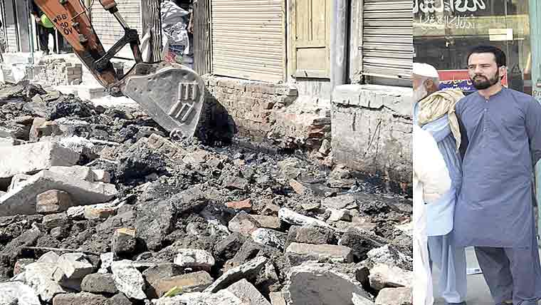 سلانوالی:تجاوزات کیخلاف گرینڈ آپریشن ،نالوں پر تعمیرات مسمار