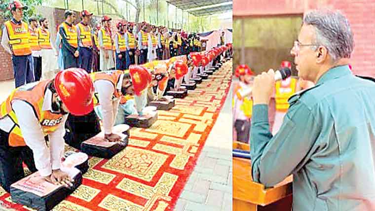 ریسکیو 1122کی ایمرجنسی ریسپانس کیلئے عملی مشق 