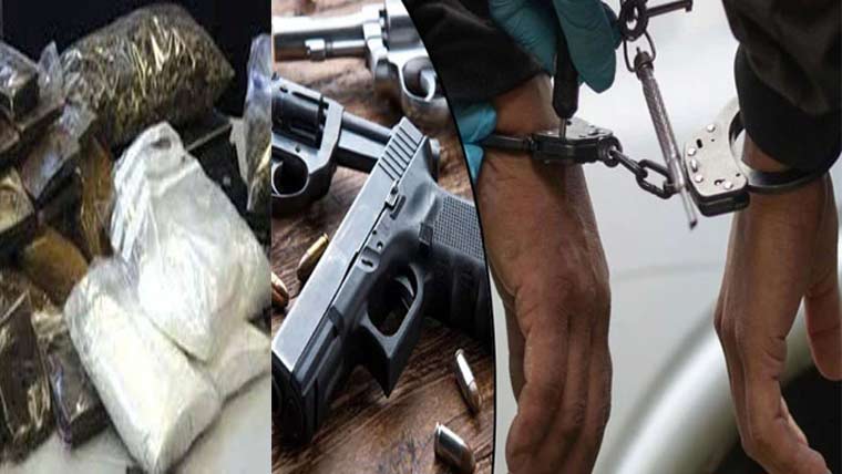 پولیس کی کارروائیاں ،اسلحہ چرس برآمد ، ملزم گرفتار