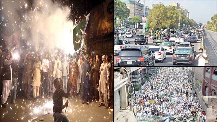 ہر دل کی آواز-زندہ باد پاک افواج،،قوم کا اپنے محافظوں کو سلام،لوگ پھول نچھاور کرتے رہے،عوامی ریلیاں