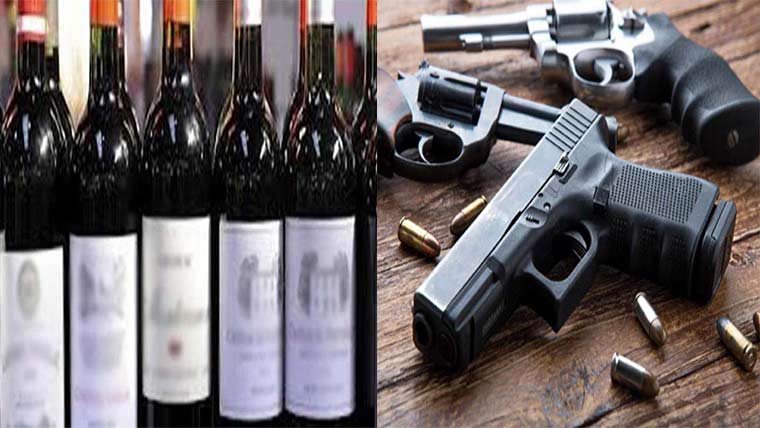 نوشہرہ ورکاں:بڑی مقدار میں  شراب ، اسلحہ برآمد ،3 افراد گرفتار 