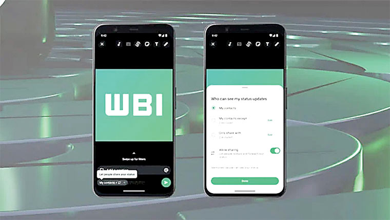 واٹس ایپ نے اسٹیٹس شیئرنگ کے فیچر پر کام شروع کردیا