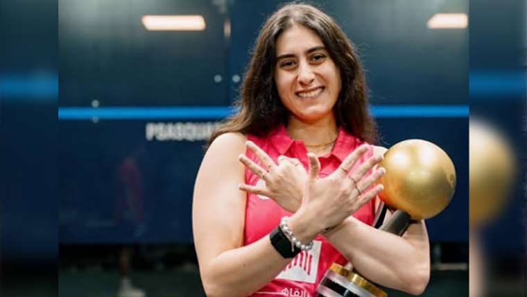  مصر کی نور الشربینی 8ویں بار ورلڈ سکواش چیمپئن شپ کی فاتح 