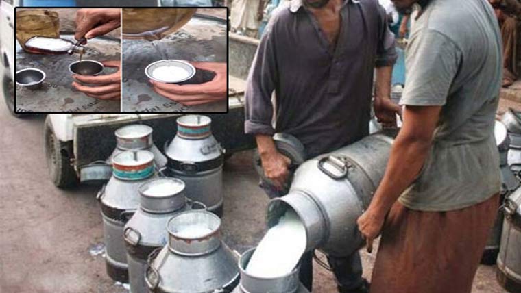  بھیرہ: شہر میں کیمیکل سے تیار شدہ دودھ کی فروخت جاری