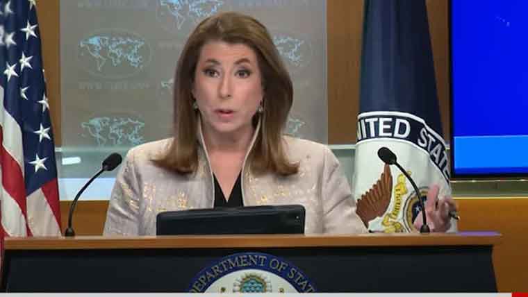 بھارتی صحافی ڈیوٹی بھول گیا ،ترجمان  امریکی محکمہ خارجہ سے سوال کی  بجائے پاکستان پر الزامات لگانے لگا