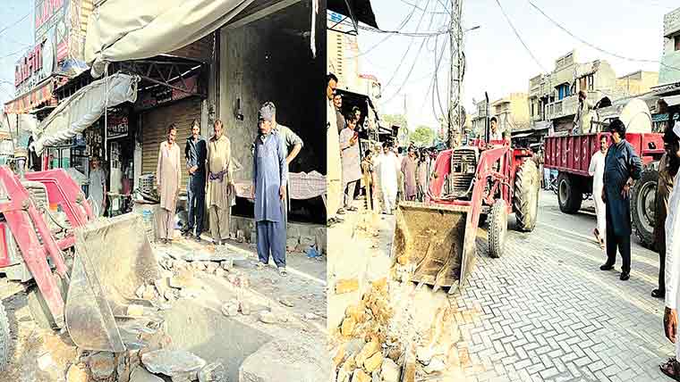 کندیاں بازار میں تجاوزات کے خلاف گرینڈآپریشن،سامان ضبط 