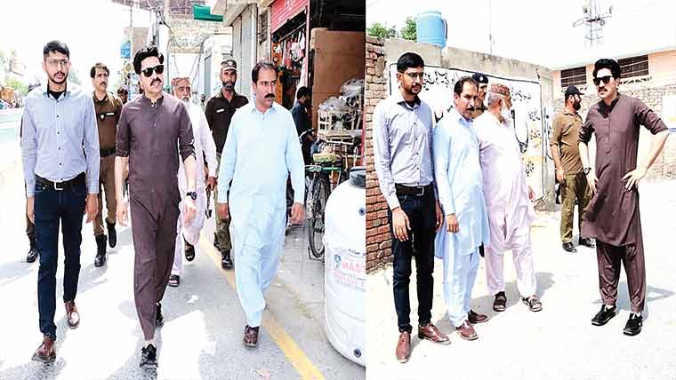 خالد گورائیہ کا میانوالی کے مختلف علاقوں کا دورہ،صفائی کاجائزہ