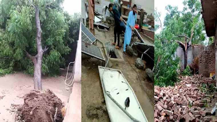 پنجاب میں طوفان اور بارش سے تباہی،13جاں بحق،92زخمی،کئی مقامات پر موٹروے بند