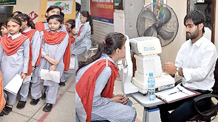 الخدمت خواتین ٹرسٹ  کے زیر اہتمام فری آئی کیمپ 