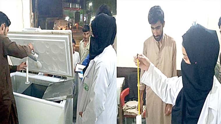 پان شاپ سے گٹکا برآمد،تلف ،د کانداروں کو جرمانے 