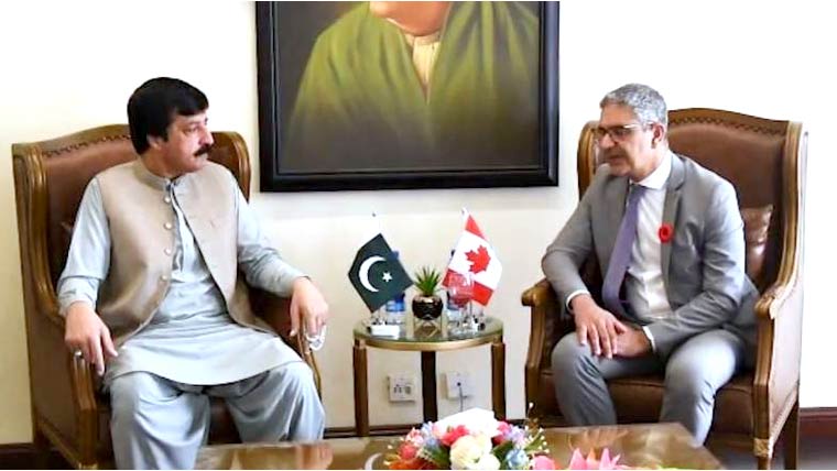 نئے کینیڈین ہائی کمشنر کی  گورنر پنجاب سے ملاقات 