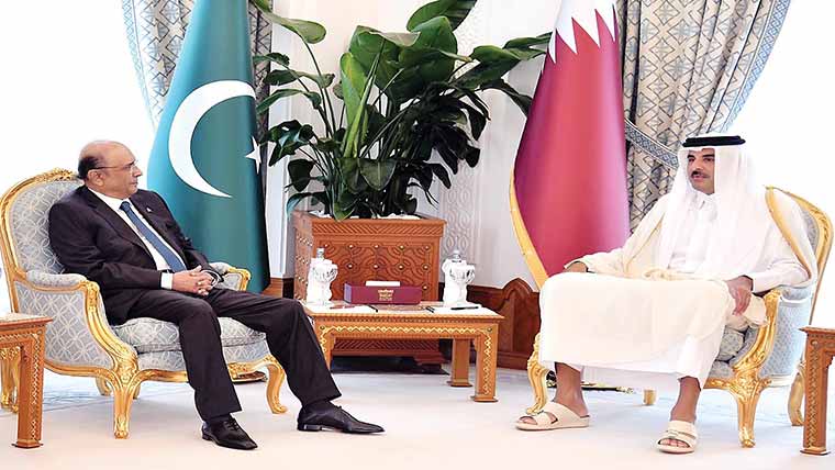 صدرزرداری کی امیر قطر سے ملاقات    دفاعی تعاون بڑھانے کی پیشکش 