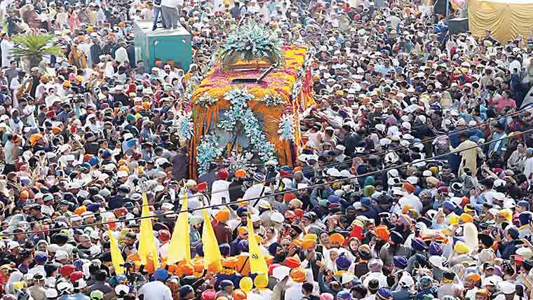 بابا گورو نانک کا جنم دن،پالکی کا جلوس ، تقریبات اختتام پذیر