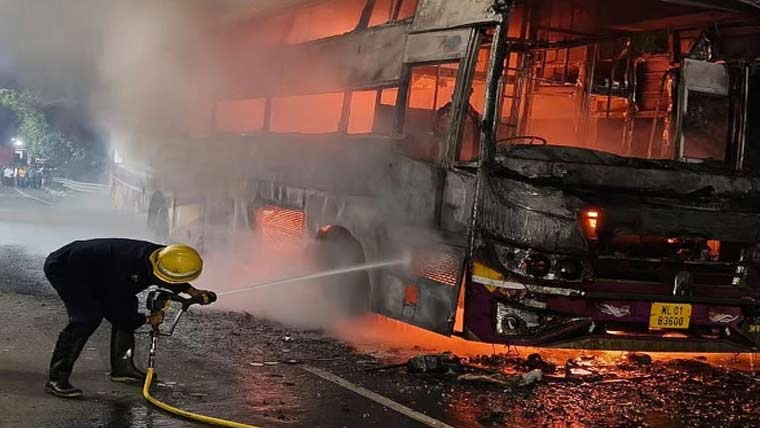 سعودی عرب سے یمن آنے والی بس  کو حادثہ ،آ تشزدگی ،30 جاں بحق