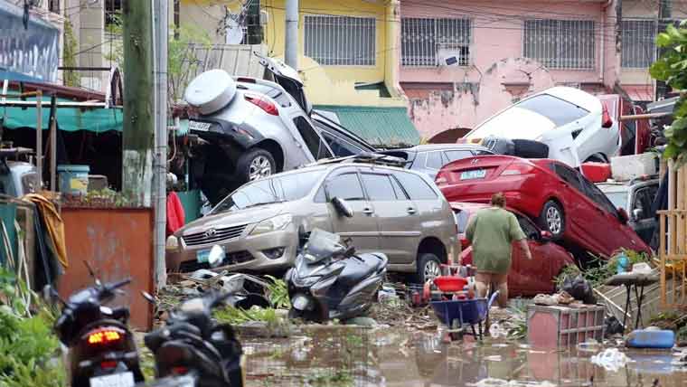 فلپائن :طوفان کلماگی، ہلاکتیں 100سے تجاوز ،75 لاپتا