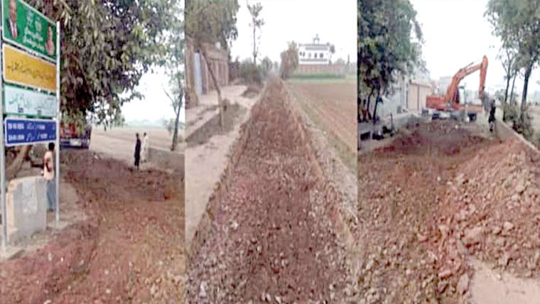 ٹھیکریوالا: چک 31 ج ب میں سڑک کی تعمیر کا کام شروع