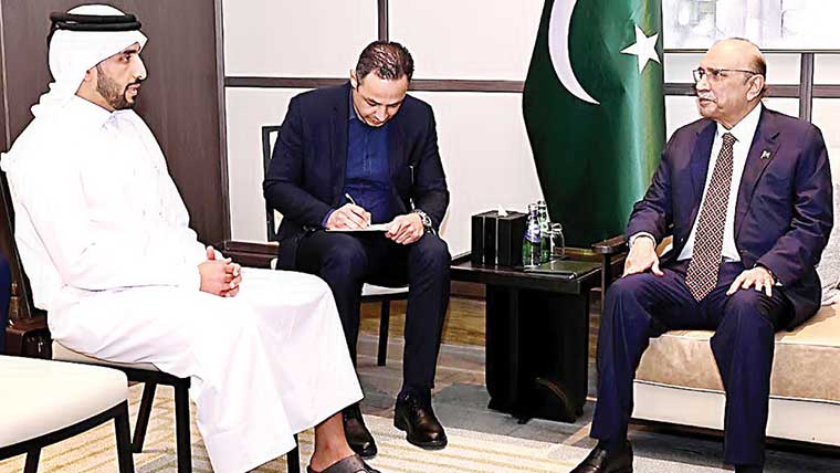 قطر کاخطے میں امن کیلئے اہم کردار :صدر زرداری 