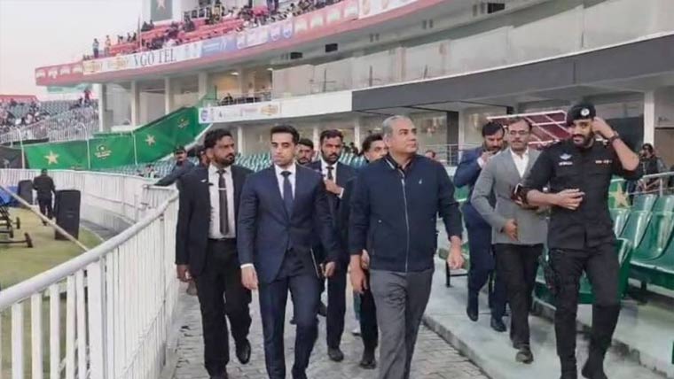 چیئرمین پی سی بی کا راولپنڈی  کرکٹ سٹیڈیم کا دورہ 