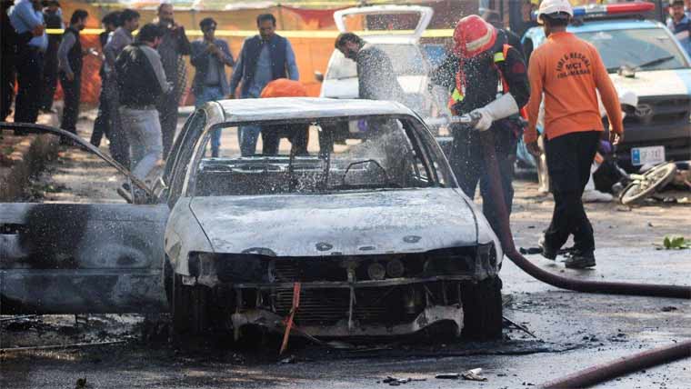 اسلام آباد خود کش دھماکا خطرے کی گھنٹی ،مذاکرات کی بات ٹھنڈی پڑ گئی