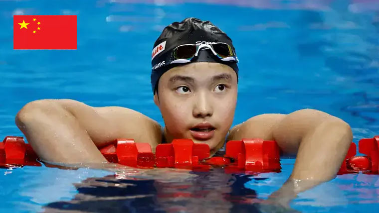 13 سالہ چینی تیراک کا نیشنل گیمز میں ایشیائی ریکارڈ 