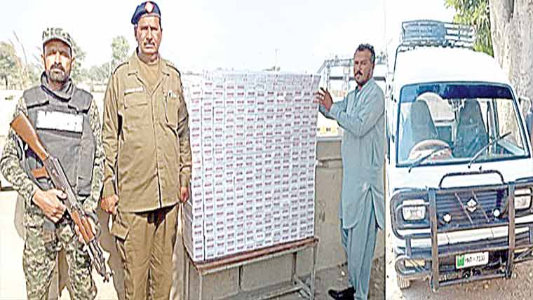  لاکھوں مالیت کی نان کسٹم پیڈ گاڑی اور سگریٹ برآمد