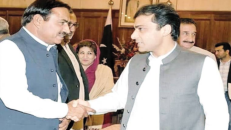 سابق وزیراعلیٰ پنجاب حمزہ شہباز سے  ممبر صوبائی اسمبلی نواز چوہان کی ملاقات 