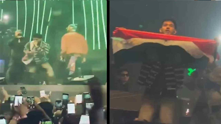 پاکستانی ریپر طلحہ انجم نے نیپال  میں بھارتی پرچم لہرادیا