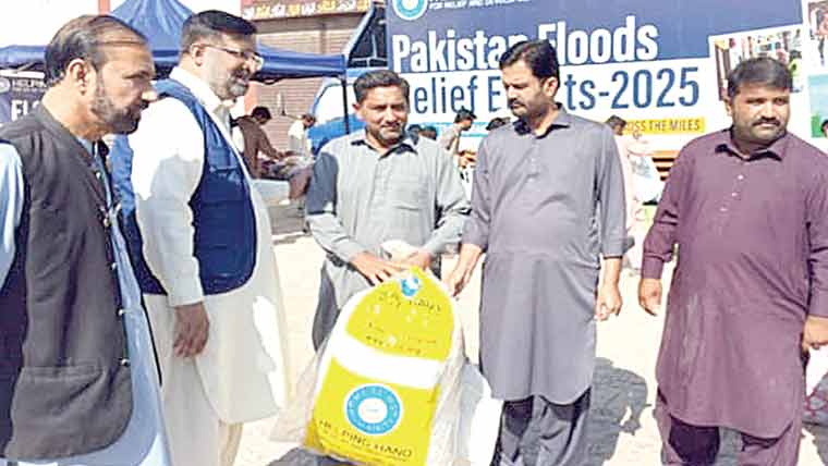 الخدمت فاؤنڈیشن کیجانب سے سیلاب متاثرین میں امداد تقسیم 