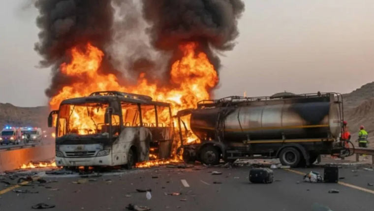  سعودی عرب :بس حا دثہ،45 بھارتی عمرہ زائرین جاں بحق