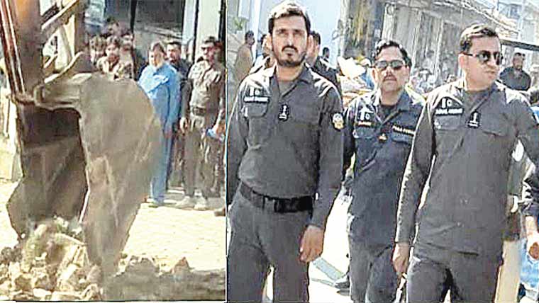 کرم پورمیں تجاوزا ت کیخلاف  آپریشن ،مین بازار،سڑکیں کلیئر