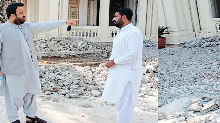 اے سی گجرات کا رام پیاری محل کے ترقیاتی کاموں کا معائنہ 