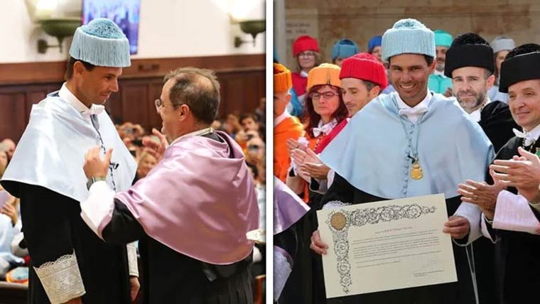 رافیل نڈال اعزازی ڈاکٹریٹ کی ڈگری دیدی گئی 