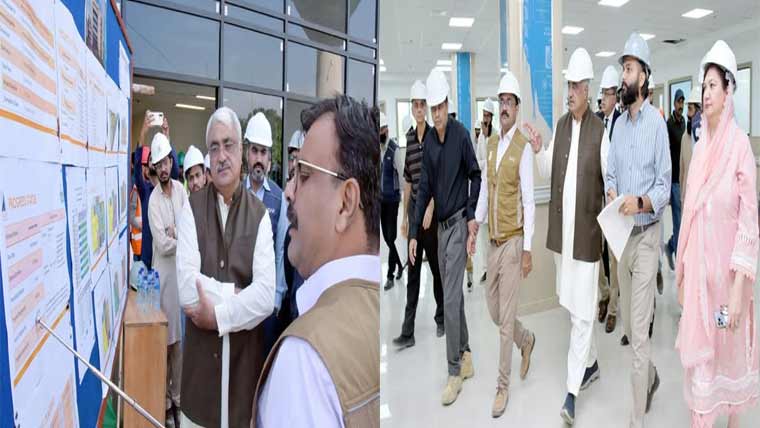  خواجہ سلمان رفیق کا زیر تعمیر جناح  انسٹی ٹیوٹ آف کارڈیالوجی کادورہ 