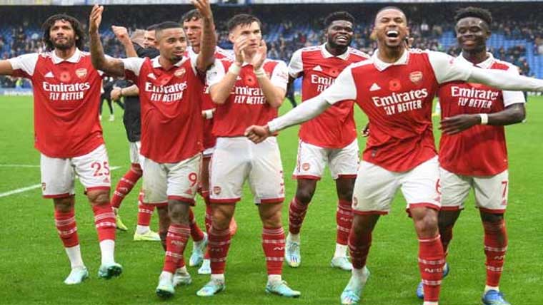  انگلش فٹبال پریمیئر لیگ ،آرسنل کی  شاندار کارکردگی ،ٹاپ پوزیشن پر فائز 