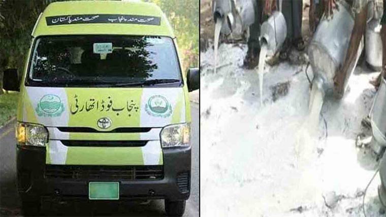  فوڈ اتھارٹی :6600لٹرجعلی  دودھ تلف ،4ٹینکر ضبط