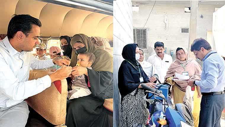 حافظ آباد:ڈسٹرکٹ ہیلتھ آفیسر ڈاکٹر  فائق تارڑ نے انسداد پولیو مہم کا جائزہ لیا 