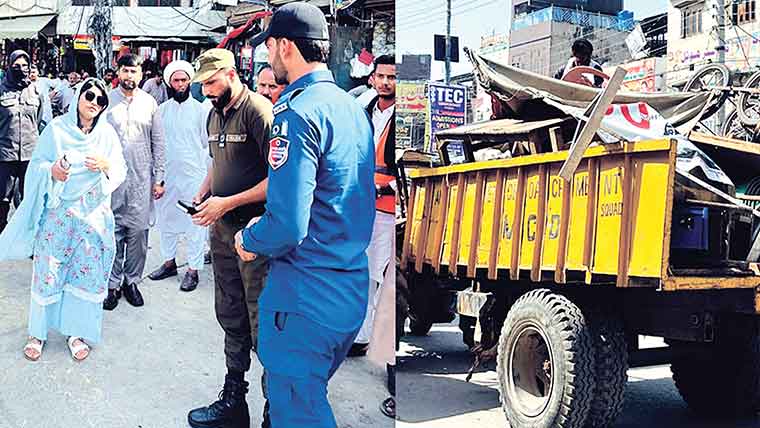 اے سی ڈسکہ اور پیرا فور س کا تجاوزات کیخلاف آپریشن 